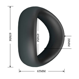 CRAZY BULL - VALEN ANELLO PER PENE ERGONOMICO IN SILICONE NERO