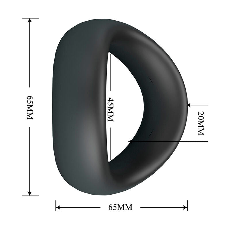 CRAZY BULL - VALEN ANELLO PER PENE ERGONOMICO IN SILICONE NERO
