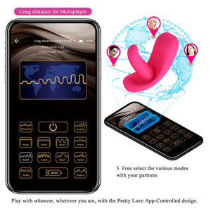 PRETTY LOVE - HAZELYNN MASSAGGIATORE ROSA CON 12 FUNZIONI E CONTROLLO TRAMITE APP