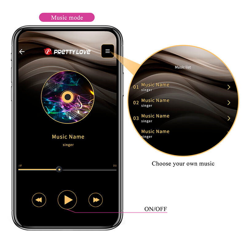 PRETTY LOVE - HAZELYNN MASSAGGIATORE ROSA CON 12 FUNZIONI E CONTROLLO TRAMITE APP