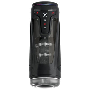PDX ELITE - MOTO-BATOR PRO MASTURBADOR AUTOMÁTICO VIBRADOR Y CALEFACTOR CON PROTECCIÓN, 26,5 CM