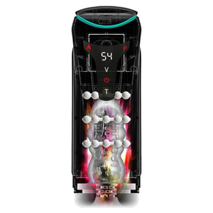 PDX ELITE - MOTO-BATOR PRO MASTURBADOR AUTOMÁTICO VIBRADOR Y CALEFACTOR CON PROTECCIÓN, 26,5 CM