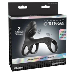 FANTASY C-RINGZ - JAULA DEFINITIVA PARA PAREJAS, ANILLO VIBRADOR PROFESIONAL PARA PENE 19,5 CM