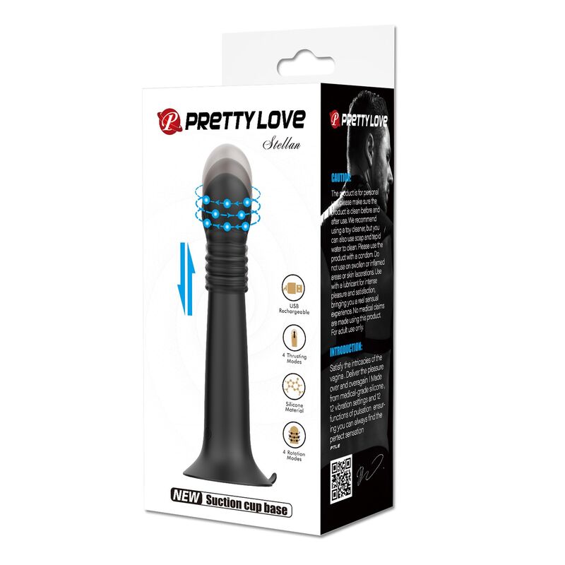 PRETTY LOVE - MASSAGGIATORE ROTANTE E SPINTA RICARICABILE TRAMITE USB STELLA