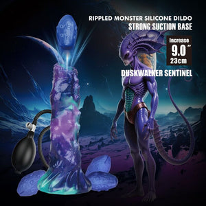 POWER MONSTERS - DUSKWALKER SENTINEL TRICOLOR DILDO GONFIABILE IN SILICONE FANTASY 23 CM Ø 5 CM