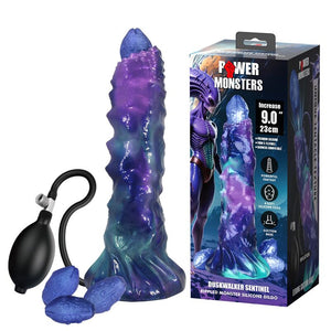 POWER MONSTERS - DUSKWALKER SENTINEL TRICOLOR DILDO GONFIABILE IN SILICONE FANTASY 23 CM Ø 5 CM