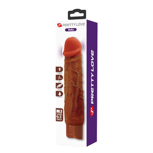 PRETTY LOVE - VIBRATORE REALISTICO DUKE 23,5 CM Ø 4,8 CM MARRONE