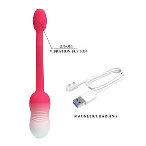 PRETTY LOVE - HUEVO VIBRADOR PULSEN CON CONTROL POR APP, 12 FUNCIONES, RECARGABLE POR USB, ROSA