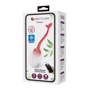 PRETTY LOVE - HUEVO VIBRADOR PULSEN CON CONTROL POR APP, 12 FUNCIONES, RECARGABLE POR USB, ROSA