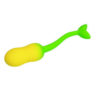 PRETTY LOVE - UOVO VIBRANTE CONTROLLABILE TRAMITE APP PULSEN, 12 FUNZIONI, RICARICABILE TRAMITE USB, VERDE-GIALLO