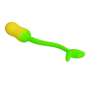 PRETTY LOVE - UOVO VIBRANTE CONTROLLABILE TRAMITE APP PULSEN, 12 FUNZIONI, RICARICABILE TRAMITE USB, VERDE-GIALLO