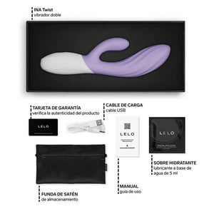 LELO - INA TWIST DOUBLE RABBIT G-SPOT AND CLITORAL VIBRATOR LAVENDER