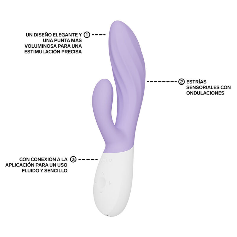 LELO - INA TWIST DOUBLE RABBIT G-SPOT AND CLITORAL VIBRATOR LAVENDER