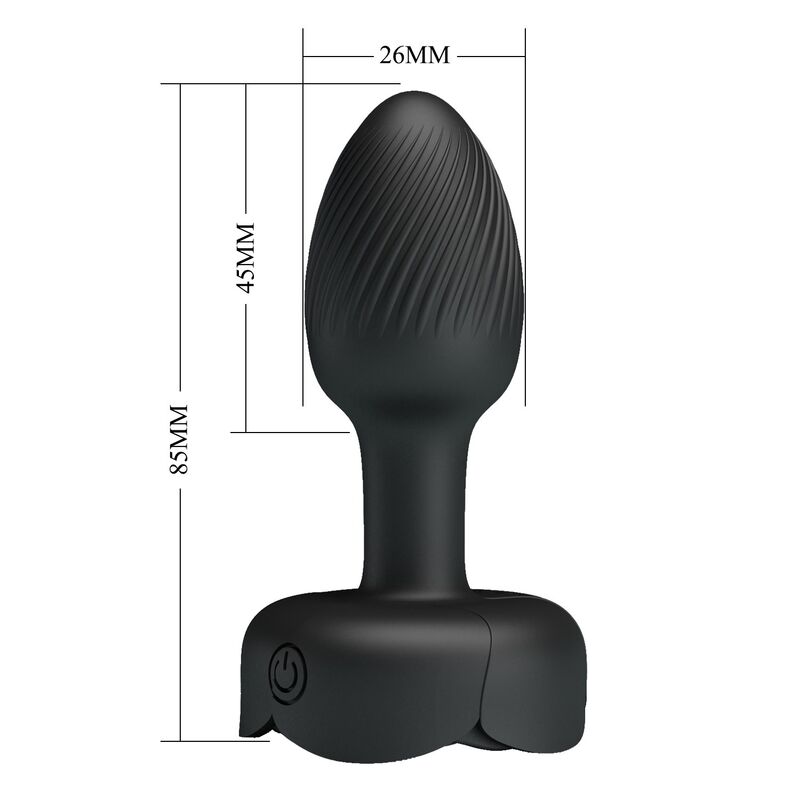 PRETTY LOVE - PLUG ANAL VIBRADOR RECARGABLE CON 10 MODOS, NEGRO