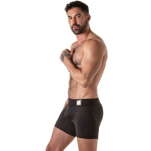 LOCKER GEAR - BAULE CON FASCIA IN VITA LARGA NERO TAGLIA M