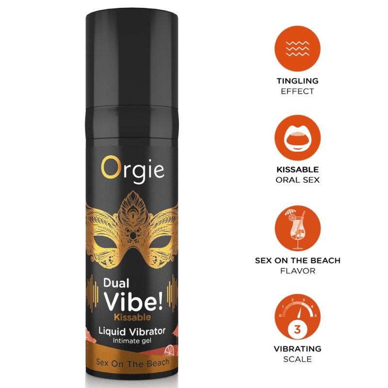 ORGIE - DOPPIA VIBRAZIONE! VIBRATORE LIQUIDO BACIABILE SEX ON THE BEACH 15 ML