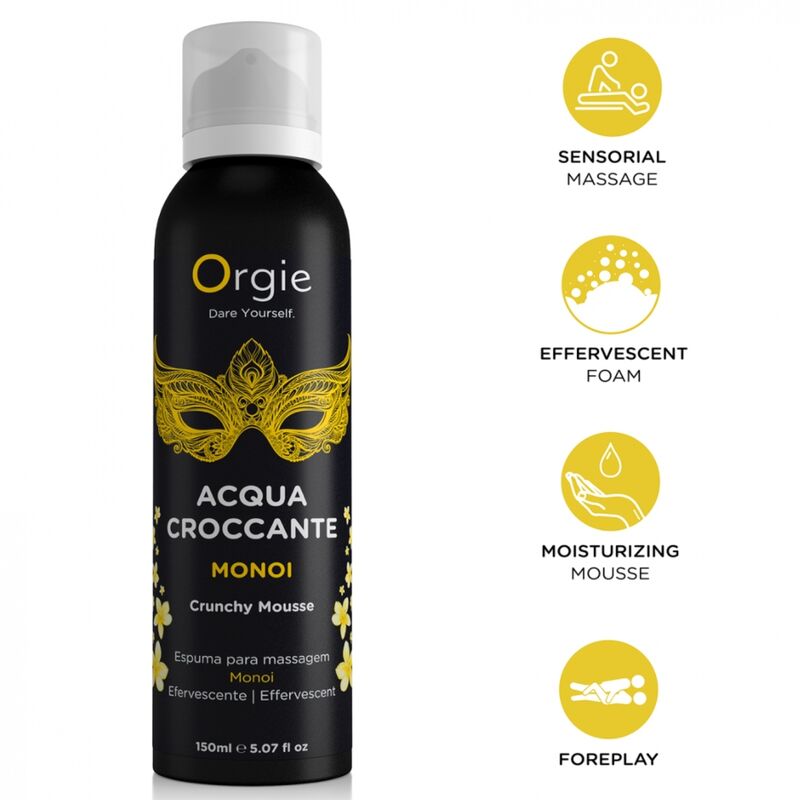 ORGIE - Mousse de masaje crujiente de monoï, 150 ml