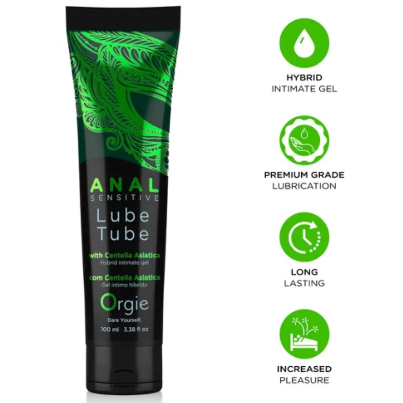 ORGIE - TUBO DE LUBRICANTE ANALE GEL IBRIDO SENSITIVO PARA SEXO ANAL 100 ML