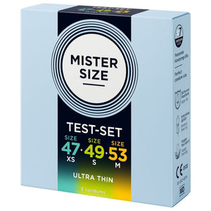 MISTER SIZE - CONFEZIONE CAMPIONE PRESERVATIVI MISURA 47-49-53 MM (3 UNITÀ)