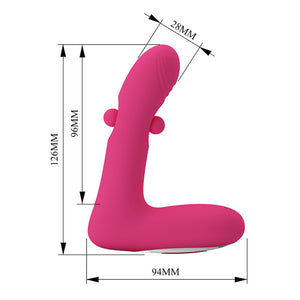 PRETTY LOVE - VIBRATORE RICARICABILE IN SILICONE DUDEN CON 12 MODALITÀ DI VIBRAZIONE E 3 MODALITÀ DI OSCILLAZIONE, ROSA