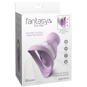 FANTASY FOR HER - VELOURA TOUCH PLEASURE POMP POMPA INTIMA CON ASPIRAZIONE E VIBRAZIONE VIOLA