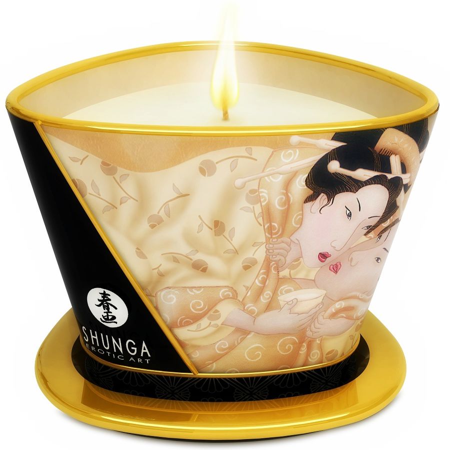SHUNGA - MINI CARICIA A LA LUZ DE LAS VELAS VELA DE MASAJE DE VAINILLA 170 ML