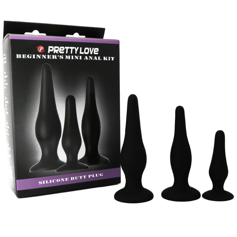 PRETTY LOVE - KIT DE INICIO DE SILICONA CON TAPONES ANALES