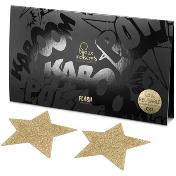 BIJOUX - COPRI CAPEZZOLI INDISCRETI FLASH GOLDEN STAR
