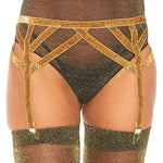 LEG AVENUE - ONE SIZE LUREX ELASTIC STRAP