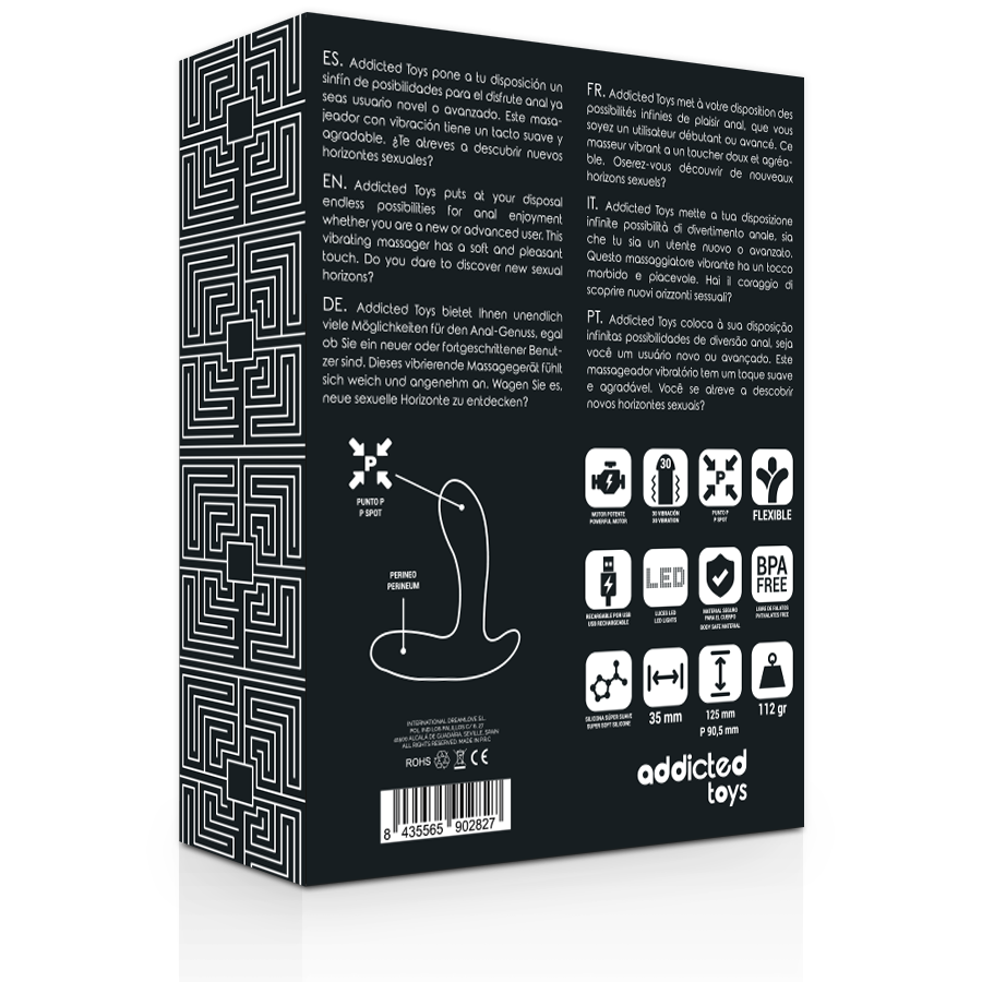 ADDICTED TOYS - VIBRATORE ANALE NERO