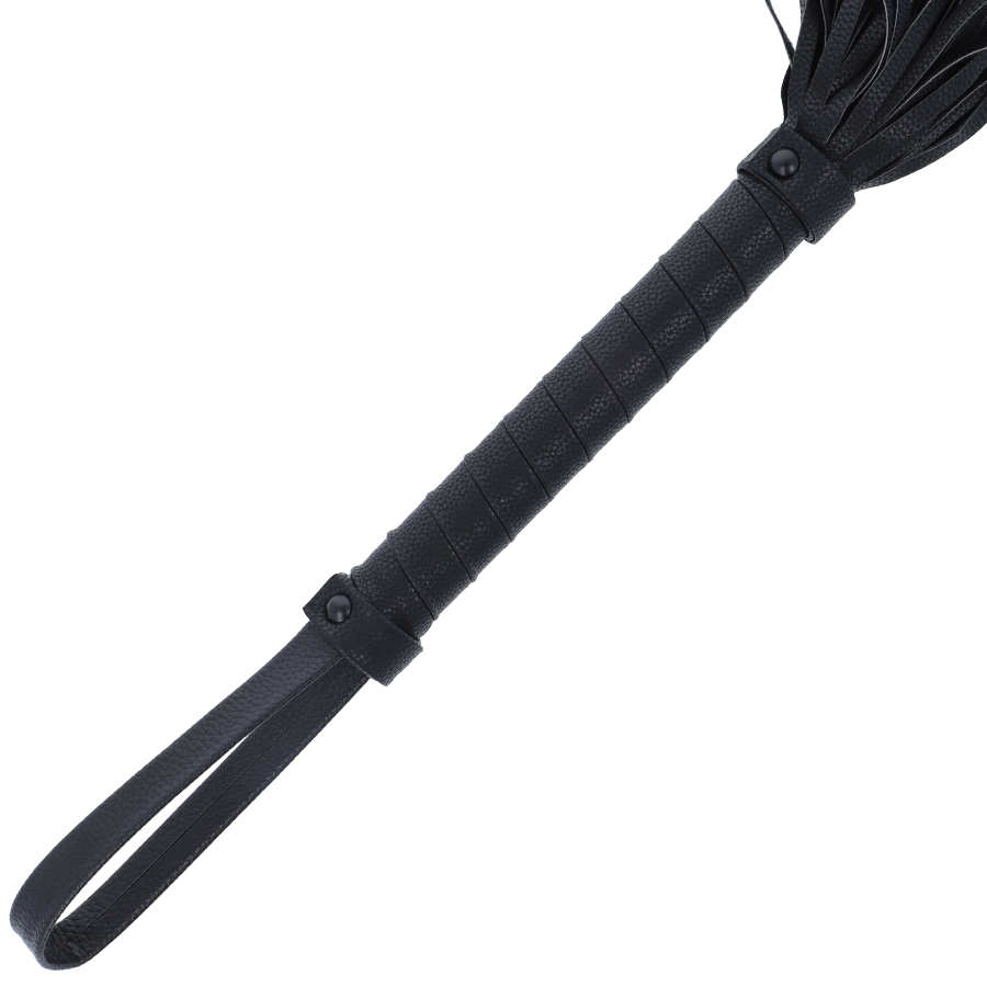 DARKNESS - LÁTIGO BONDAGE NEGRO 42CM EN CUERO