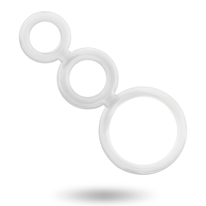 ADDICTED TOYS - JUEGO DE ANILLOS PARA PENE TRANSPARENTES