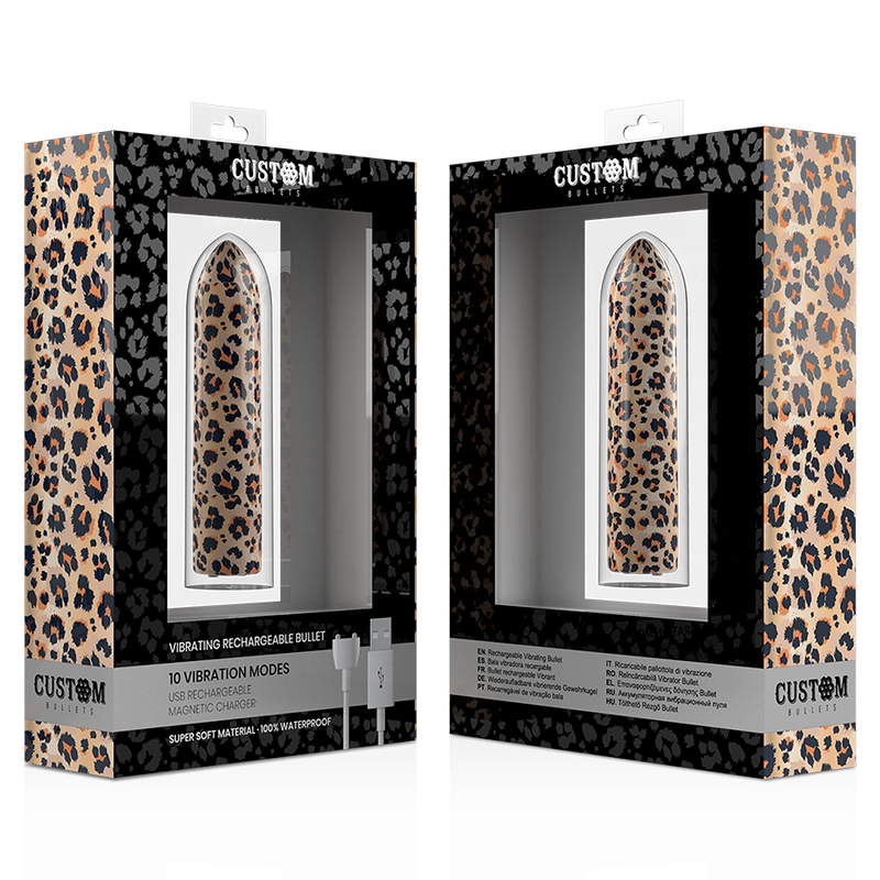 CUSTOM BULLETS - PROIETTILI PERSONALIZZATI LEOPARD RICARICABILI 10 INTENSITÀ