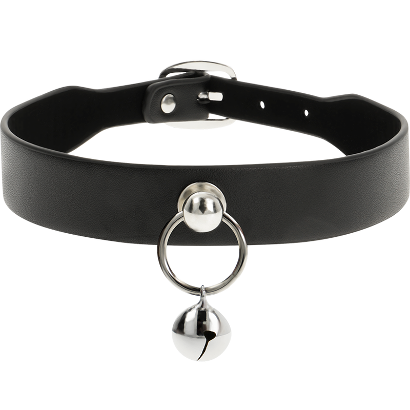 COQUETTE CHIC DESIRE - VEGAN LEATHER CHOKER WOMEN'S ACCESSORY BELL/O-RING