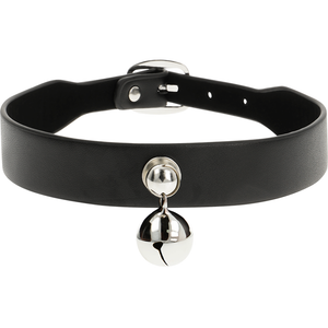 COQUETTE CHIC DESIRE - VEGAN LEATHER NECKLACE WOMEN ACCESSORY WITH RATTLE