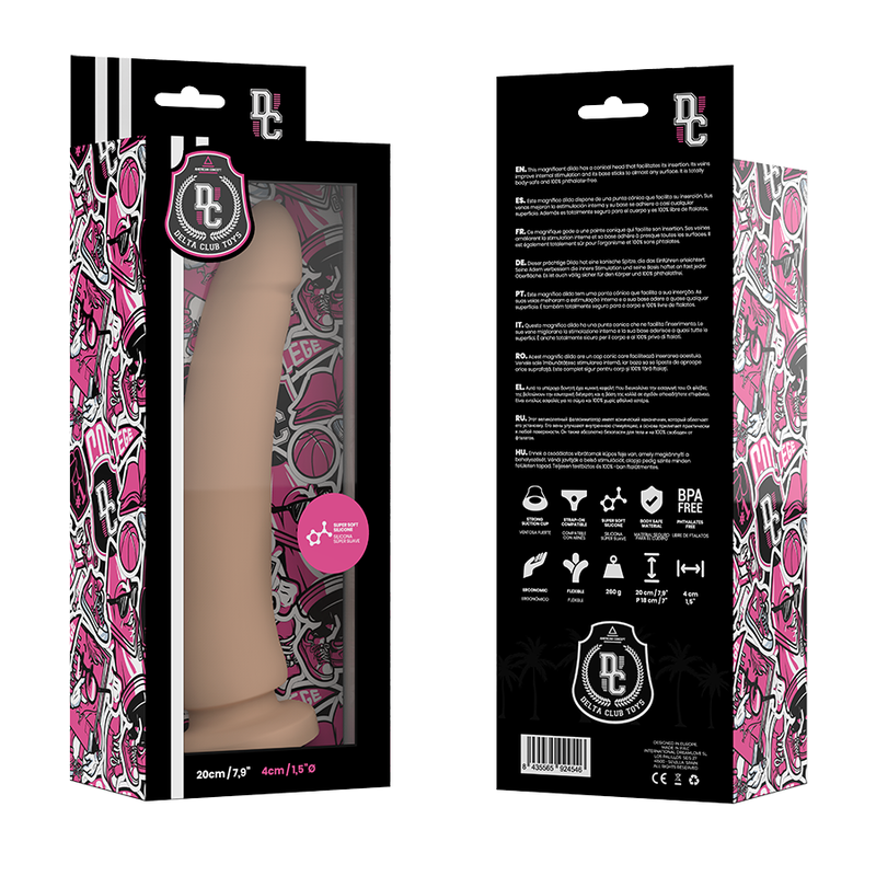 DELTA CLUB - JUGUETE ERÓTICO DE SILICONA MÉDICA DE 20 CM -O- 4 CM