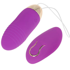 OHMAMA - HUEVO VIBRADOR CON CONTROL REMOTO 10 VELOCIDADES VIOLETA