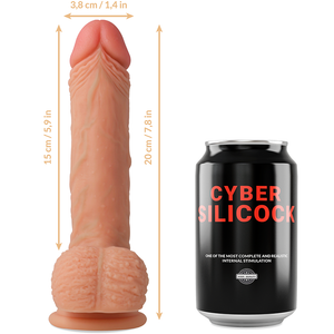 CYBER SILICOCK - DILDO STRAP-ON IN SILICONE LIQUIDO FREEMAN CON 3 ANELLI IN OMAGGIO 20 CM -O- 3.8 CM