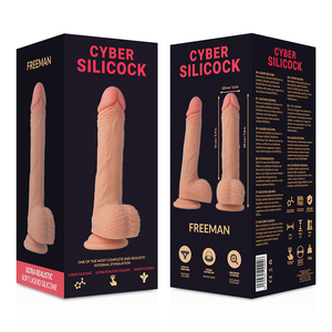 CYBER SILICOCK - DILDO STRAP-ON IN SILICONE LIQUIDO FREEMAN CON 3 ANELLI IN OMAGGIO 20 CM -O- 3.8 CM