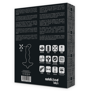 ADDICTED TOYS - MASSAGGIATORE ANALE NERO CON VIBRAZIONE MODELLO 2
