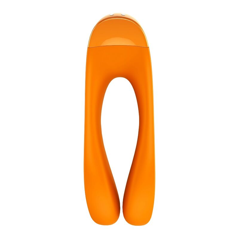 SATISFYER - VIBRADOR DE DEDO CANDY CANE NARANJA