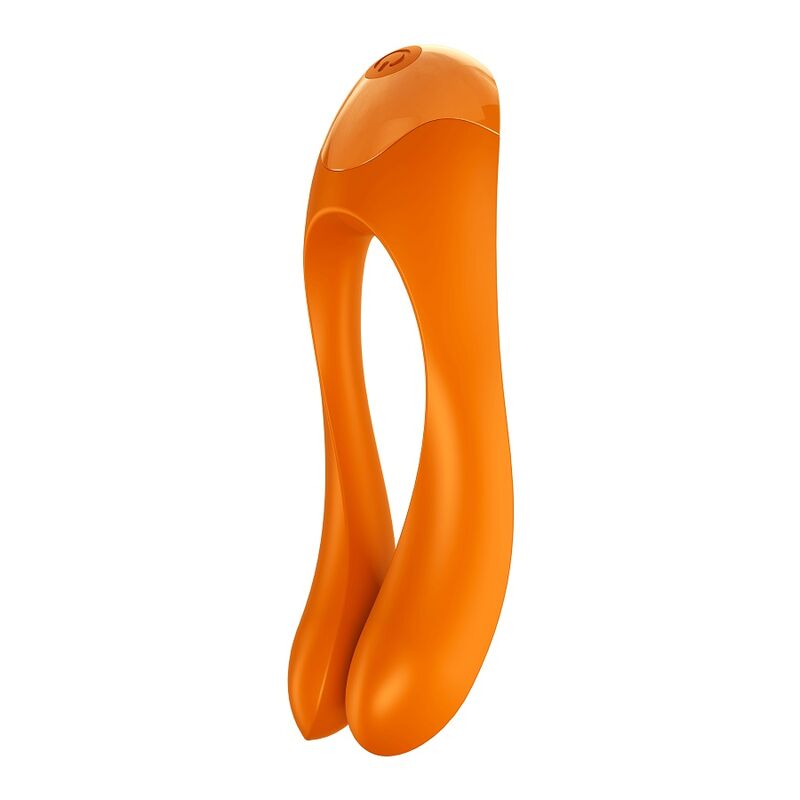 SATISFYER - VIBRADOR DE DEDO CANDY CANE NARANJA