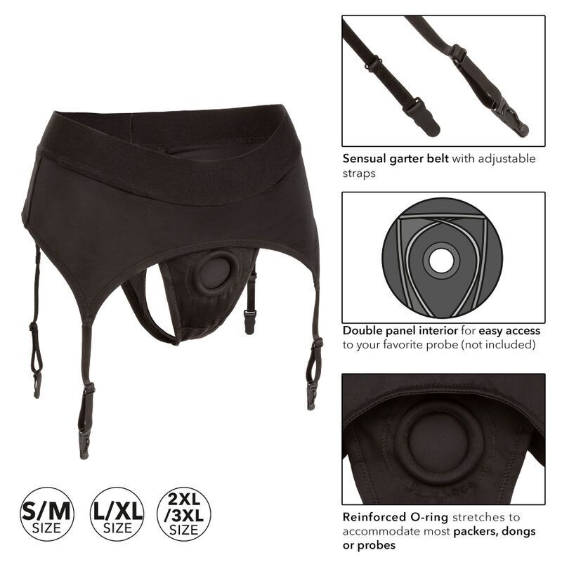 CALEXOTICS - THONG SENZA CAVALLO CON REGGICALZE S/M