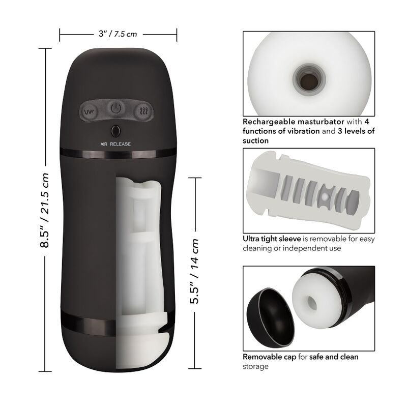 CALEXOTICS - MASTURBATOR VIBRADOR CON SUCCIÓN ÓPTIMA