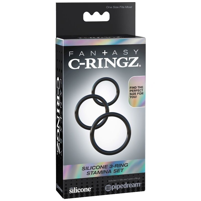 FANTASY C-RINGZ - SET DE 3 ANILLOS DE SILICONA PARA POTENCIAR LA RESISTENCIA