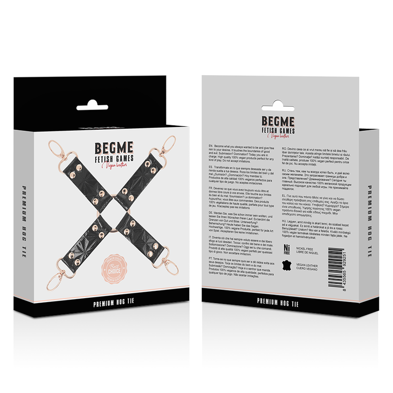 BEGME - FASCETTA IN PELLE VEGAN BLACK EDITION
