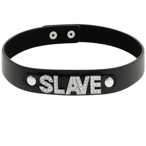 COQUETTE CHIC DESIRE - VEGAN SLAVE LEATHER CHOKER