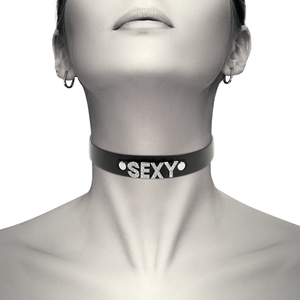 COQUETTE CHIC DESIRE - SEXY NECKLACE IN VEGAN LEATHER