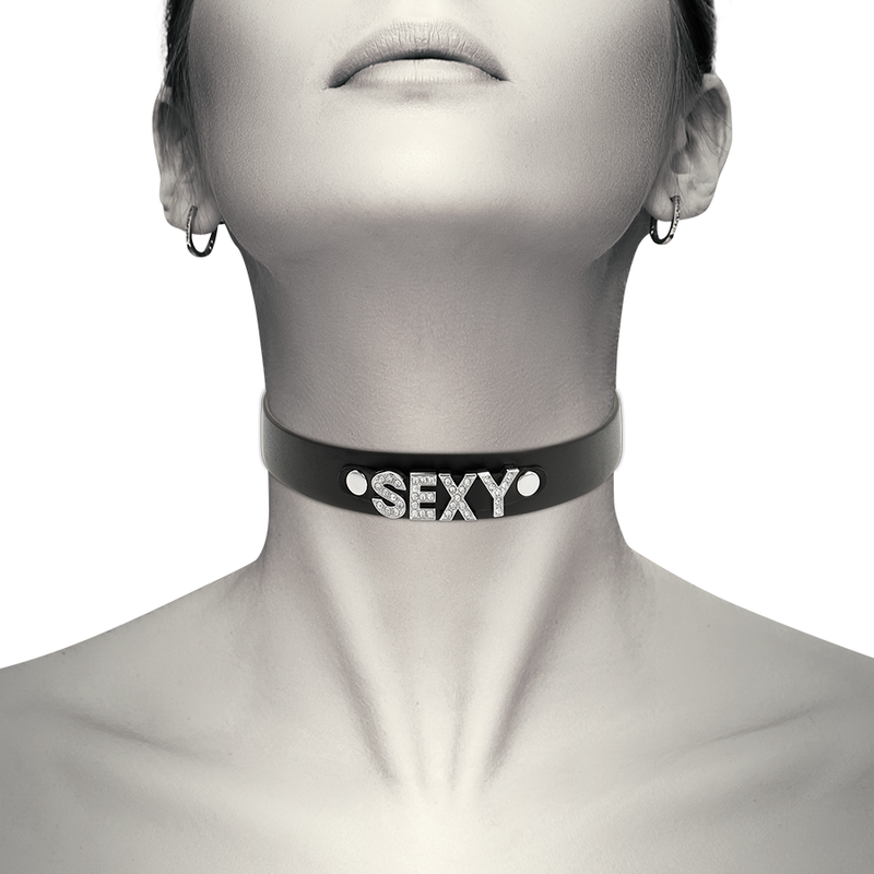 COQUETTE CHIC DESIRE - VEGAN LEATHER CHOKER SEXY