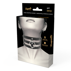 COQUETTE CHIC DESIRE - VEGAN LEATHER CHOKER IN FETISH STYLE